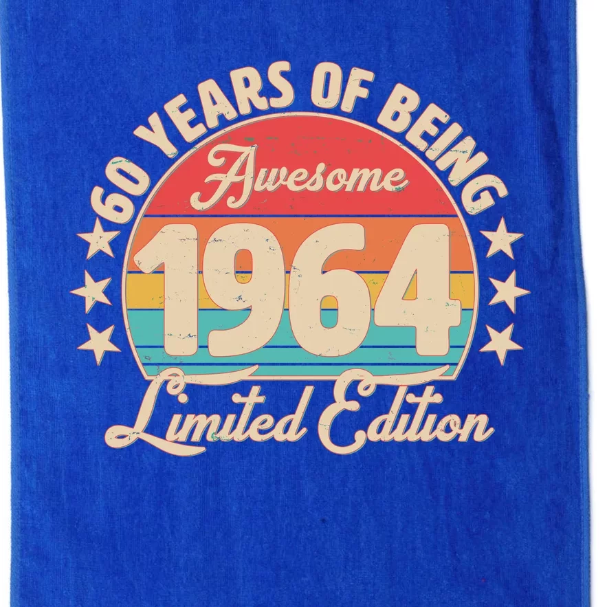 1964 Birthday 60 Years Of Being Awesome Limited Edition Platinum Collection Golf Towel