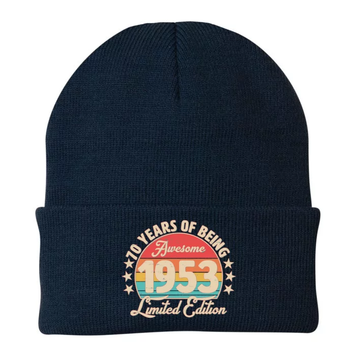 1953 Birthday 70 Years Of Of Being Awesome Limited Edition Knit Cap Winter Beanie