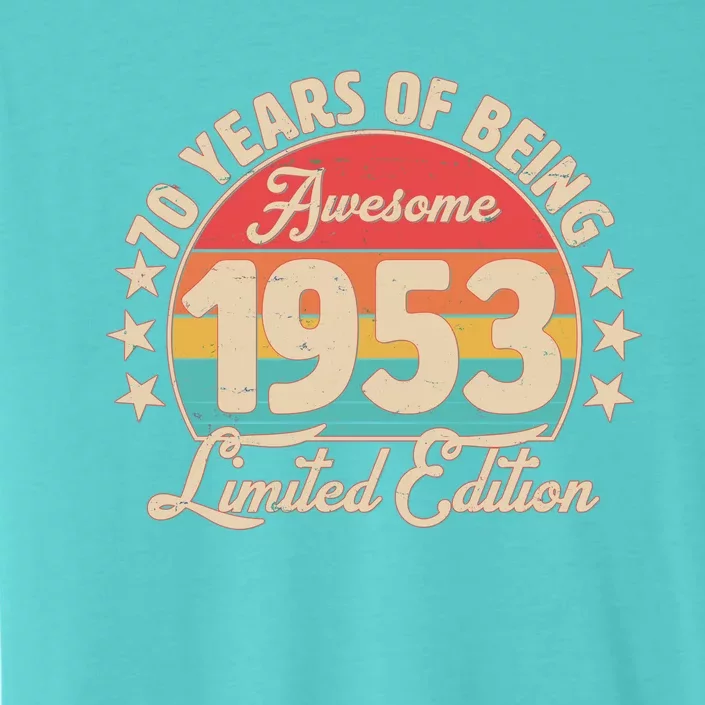 1953 Birthday 70 Years Of Of Being Awesome Limited Edition ChromaSoft Performance T-Shirt