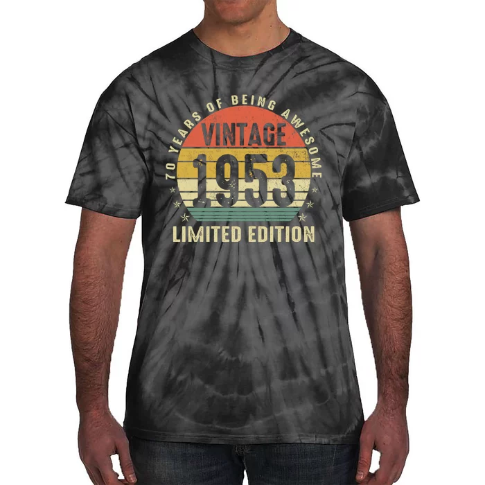 1953 Birthday 70 Years Of Of Being Awesome Limited Edition Tie-Dye T-Shirt