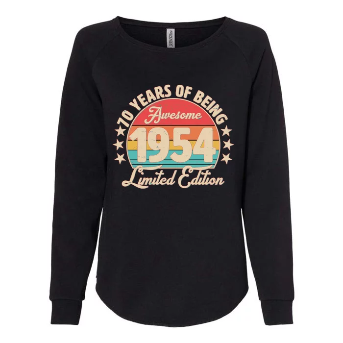 1954 Birthday 70 Years Of Being Awesome Limited Edition Womens California Wash Sweatshirt