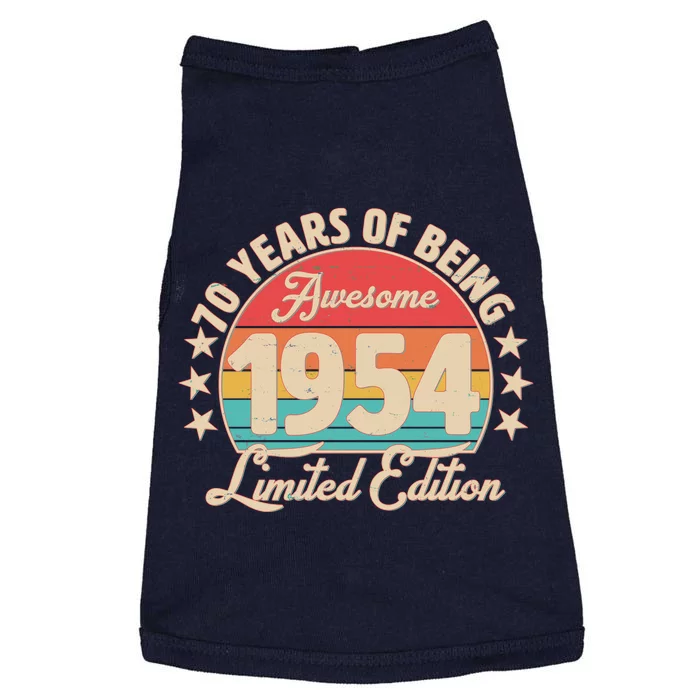 1954 Birthday 70 Years Of Being Awesome Limited Edition Doggie Tank