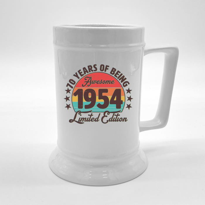 1954 Birthday 70 Years Of Being Awesome Limited Edition Front & Back Beer Stein