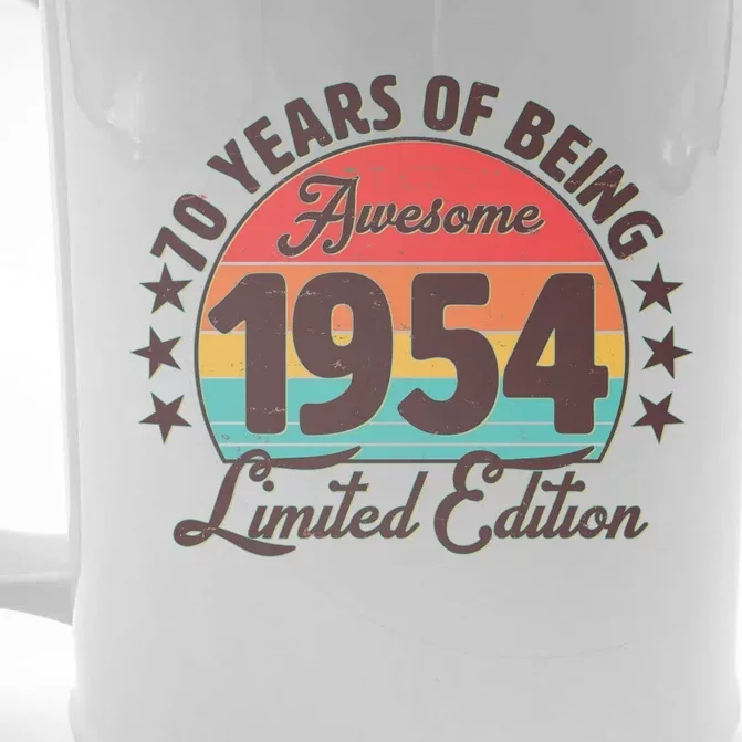 1954 Birthday 70 Years Of Being Awesome Limited Edition Front & Back Beer Stein