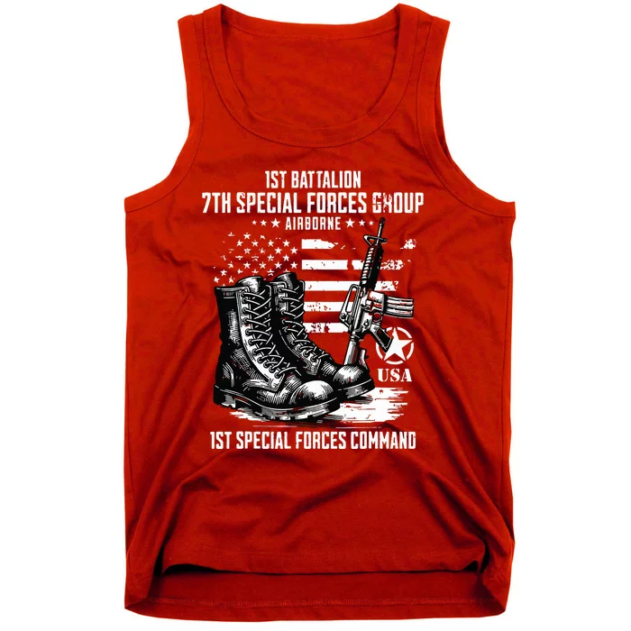 1st Battalion 7th Special Forces Group Airborne Veteran Tank Top