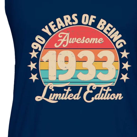 1933 Birthday 90 Years Of Of Being Awesome Limited Edition Ladies Essential Flowy Tank