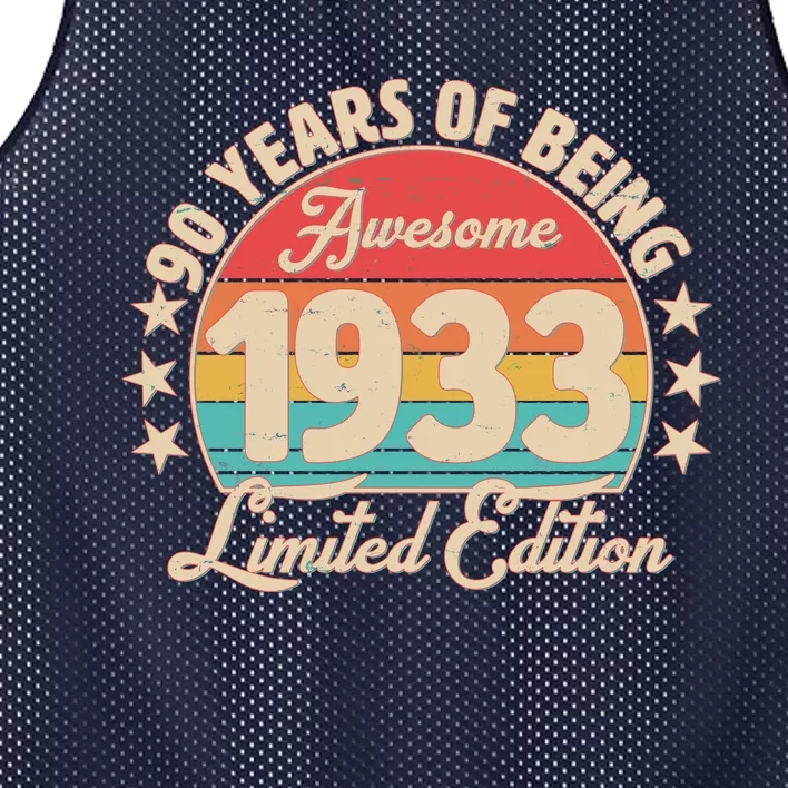 1933 Birthday 90 Years Of Of Being Awesome Limited Edition Mesh Reversible Basketball Jersey Tank