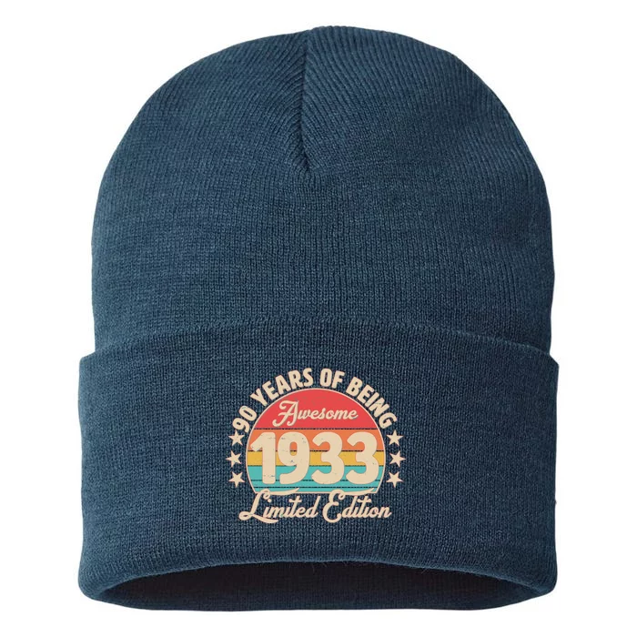 1933 Birthday 90 Years Of Of Being Awesome Limited Edition Sustainable Knit Beanie