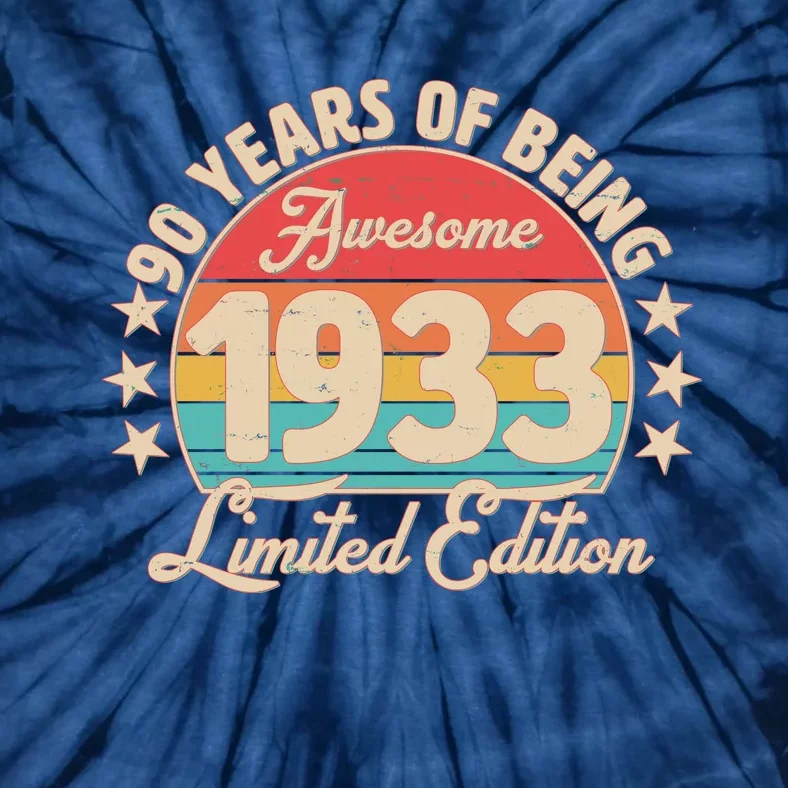 1933 Birthday 90 Years Of Of Being Awesome Limited Edition Tie-Dye T-Shirt