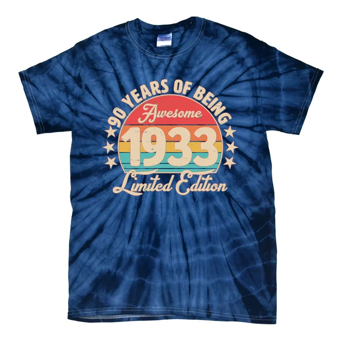 1933 Birthday 90 Years Of Of Being Awesome Limited Edition Tie-Dye T-Shirt