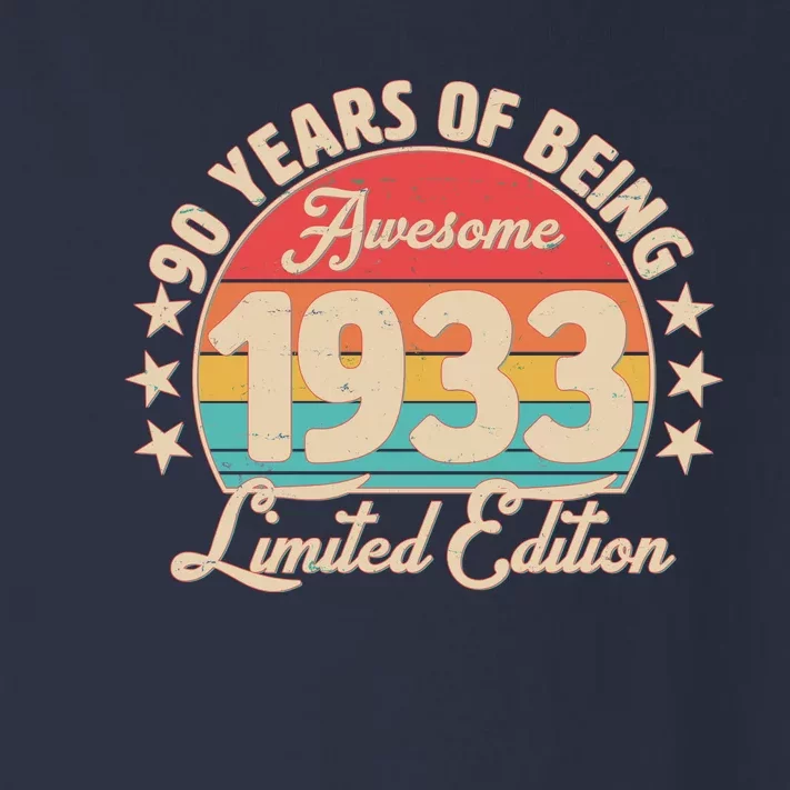 1933 Birthday 90 Years Of Of Being Awesome Limited Edition Toddler Long Sleeve Shirt