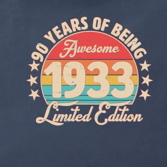 1933 Birthday 90 Years Of Of Being Awesome Limited Edition Zip Tote Bag