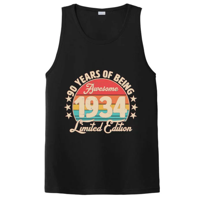 1934 Birthday 90 Years Of Being Awesome Limited Edition Performance Tank