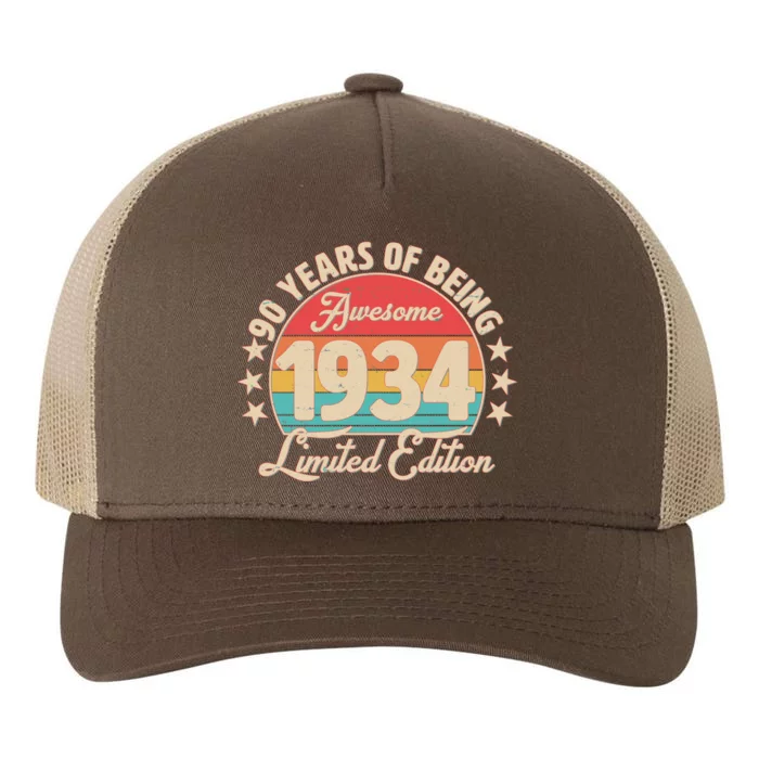 1934 Birthday 90 Years Of Being Awesome Limited Edition Yupoong Adult 5-Panel Trucker Hat