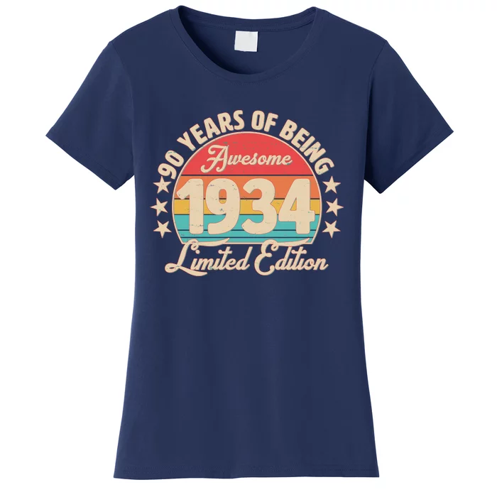 1934 Birthday 90 Years Of Being Awesome Limited Edition Women's T-Shirt