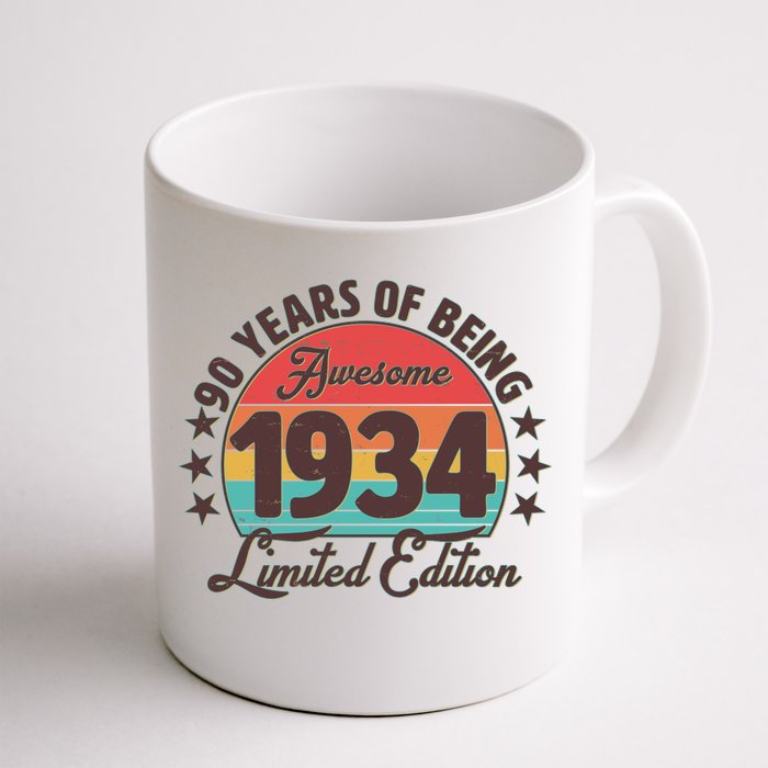 1934 Birthday 90 Years Of Being Awesome Limited Edition Front & Back Coffee Mug