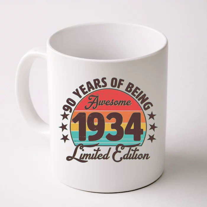 1934 Birthday 90 Years Of Being Awesome Limited Edition Front & Back Coffee Mug