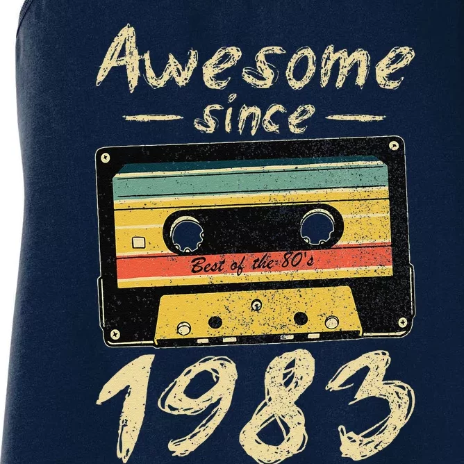 1983 Birthday Awesome Since 1983 Women Born In 1983 Women's Racerback Tank