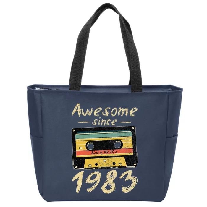 1983 Birthday Awesome Since 1983 Women Born In 1983 Zip Tote Bag