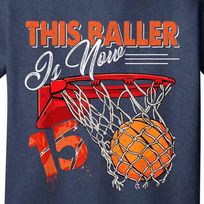 15th Birthday Basketball  Funny 15 Years Old  Gift T-Shirt