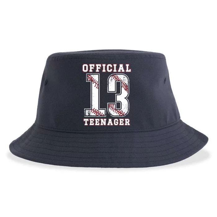 13th Birthday Boy Party Baseball Teenage Sustainable Bucket Hat