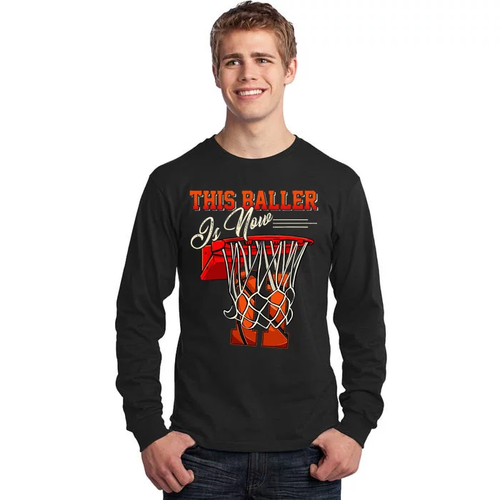 11th Birthday Boy Basketball 11 Years Old Tall Long Sleeve T-Shirt