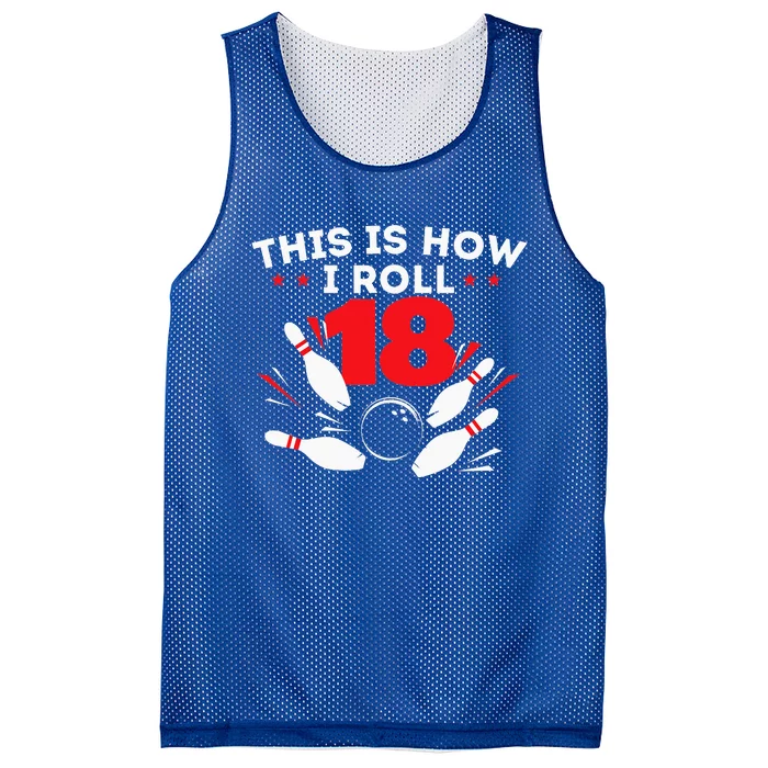 18th Birthday Bowling Lover 18 Years Old Bday Mesh Reversible Basketball Jersey Tank