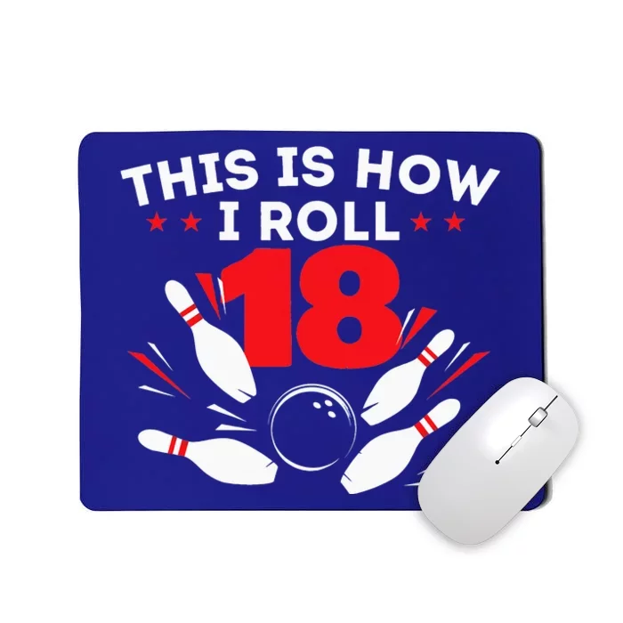 18th Birthday Bowling Lover 18 Years Old Bday Mousepad