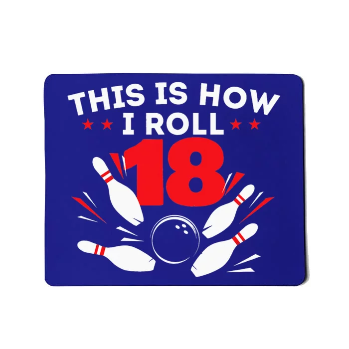 18th Birthday Bowling Lover 18 Years Old Bday Mousepad