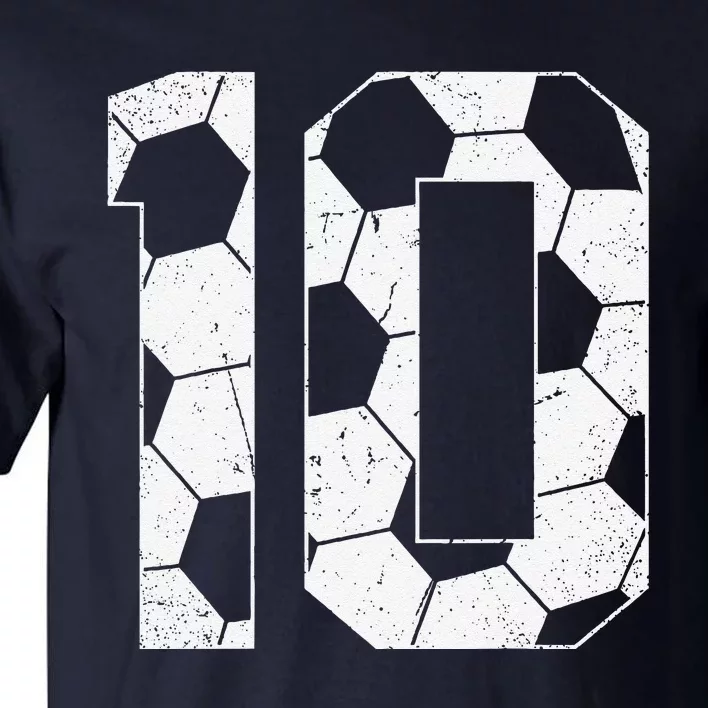 10th Birthday Boy Soccer Player Football 10 Years Old Tall T-Shirt