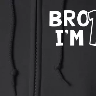 10th Birthday Boy Bro I’m 10 Year Old Ten Tenth Party Full Zip Hoodie