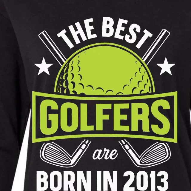 10th Birthday Best Golfers Tees Born In 2013 By Par Golfing Womens Cotton Relaxed Long Sleeve T-Shirt