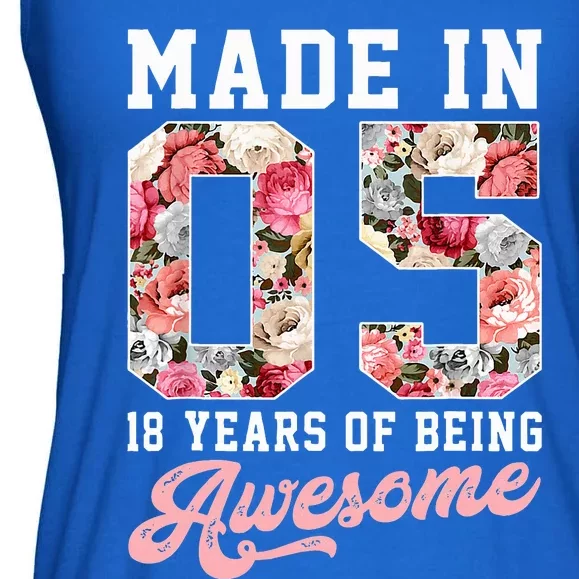 18th Birthday Born in 2005 18 Year Old Gift Ladies Essential Flowy Tank