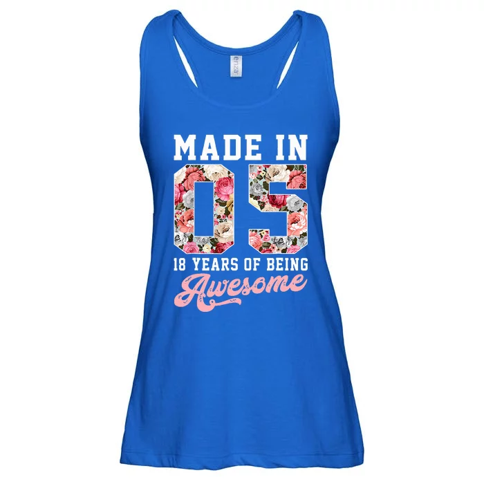 18th Birthday Born in 2005 18 Year Old Gift Ladies Essential Flowy Tank