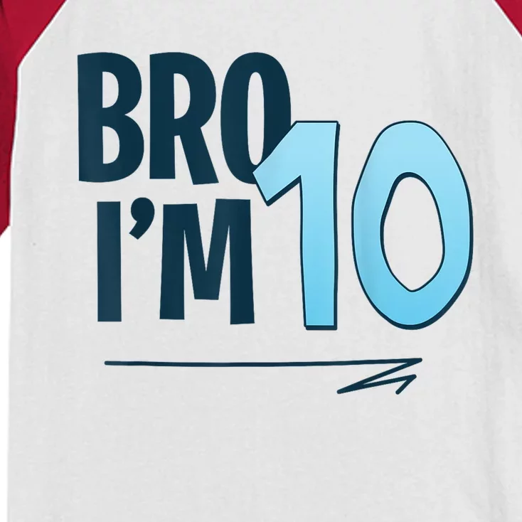 10th Birthday Boy Bro I’M 10 Year Old Ten Kids Colorblock Raglan Jersey