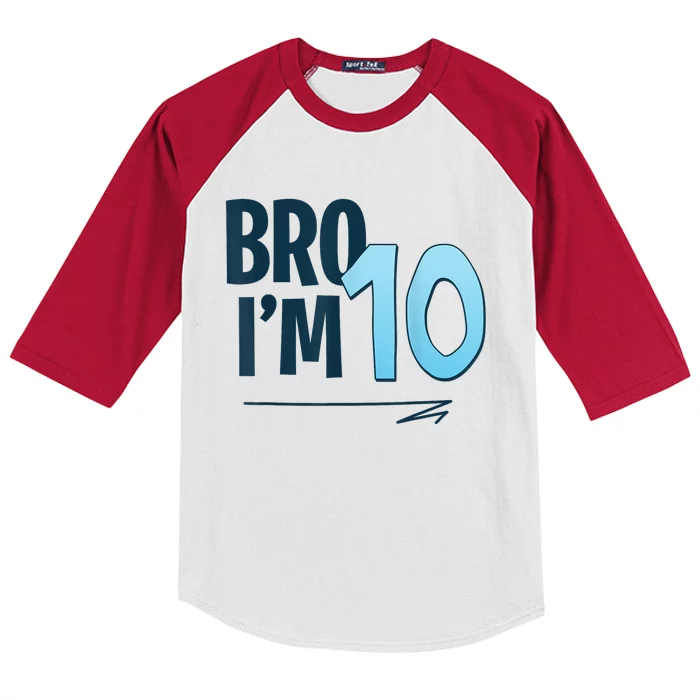 10th Birthday Boy Bro I’M 10 Year Old Ten Kids Colorblock Raglan Jersey