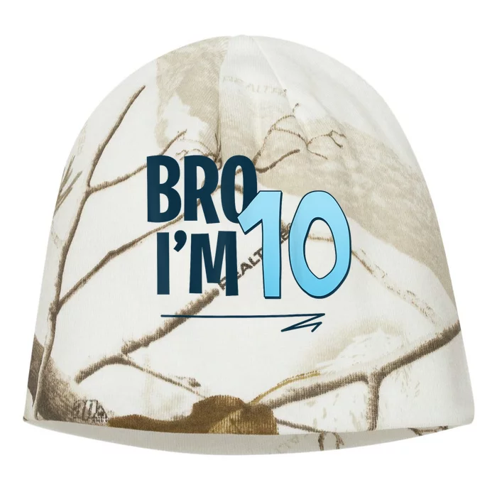 10th Birthday Boy Bro I’M 10 Year Old Ten Kati - Camo Knit Beanie