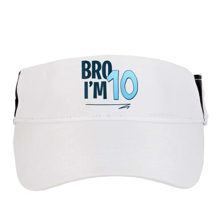 10th Birthday Boy Bro I’M 10 Year Old Ten Adult Drive Performance Visor