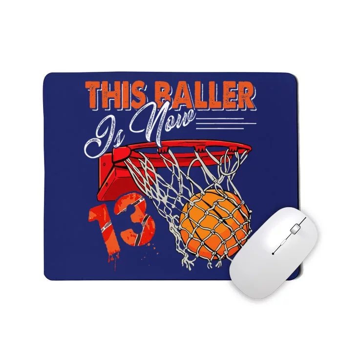 13th Birthday Basketball Funny 13 Years Old Mousepad