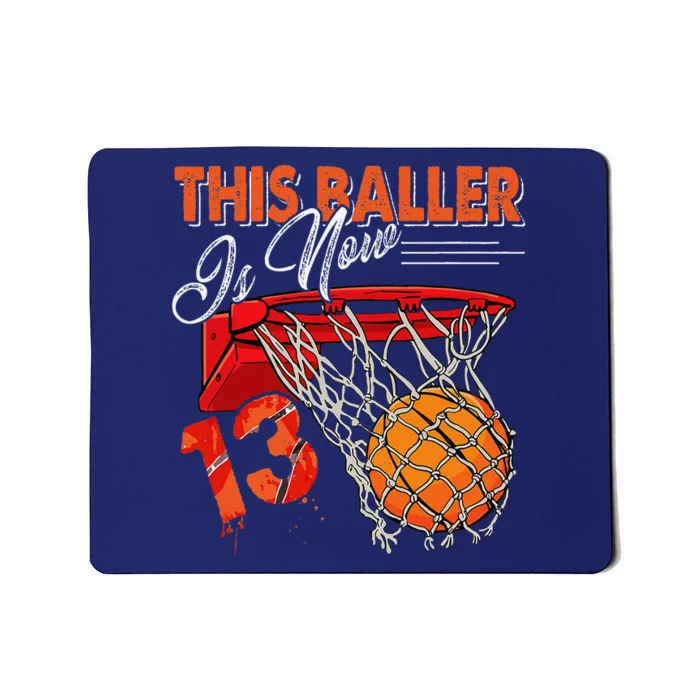 13th Birthday Basketball Funny 13 Years Old Mousepad