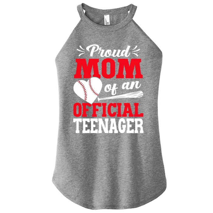 13Th Birthday Baseball Proud Mom Of An Teenager Gift Women’s Perfect Tri Rocker Tank