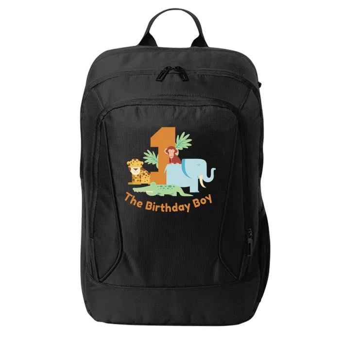 1st Birthday Boy Animal Jungle City Backpack