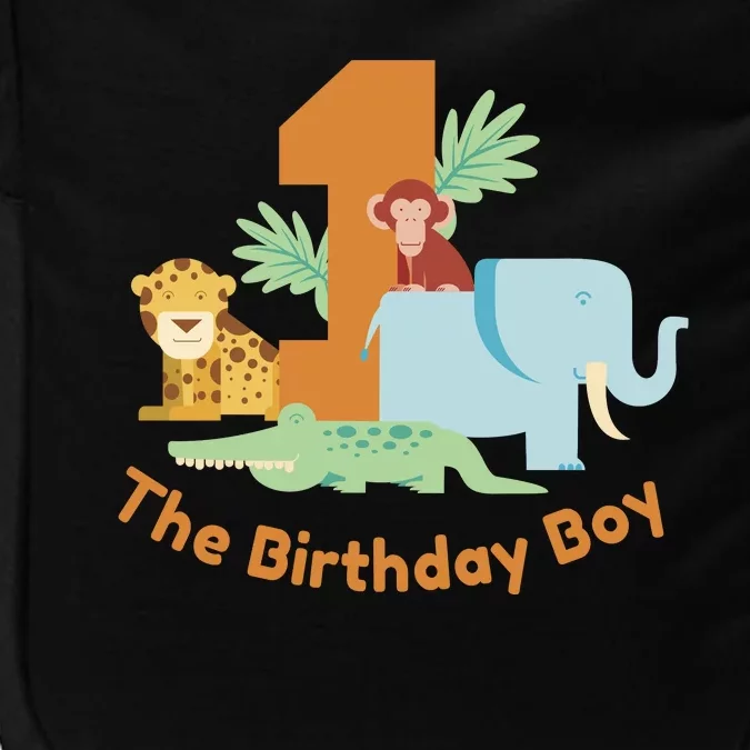 1st Birthday Boy Animal Jungle Impact Tech Backpack