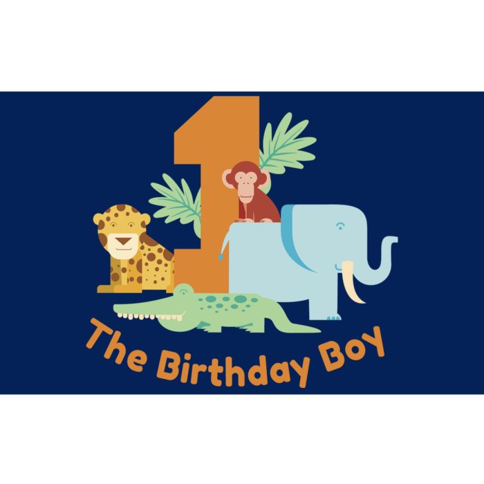 1st Birthday Boy Animal Jungle Bumper Sticker