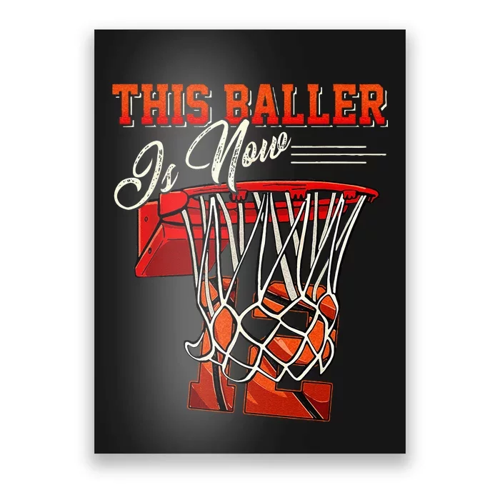 12th Birthday Basketball 12 Years Old Gift Poster