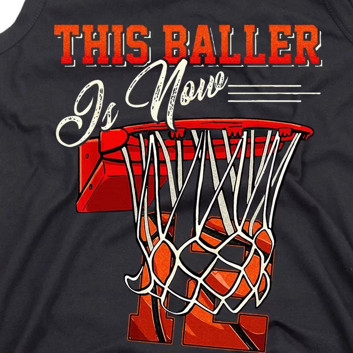 12th Birthday Basketball 12 Years Old Gift Tank Top