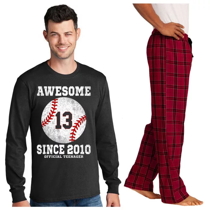 13th Birthday Baseball Player 13 Years Old O.fficial Teenager Long Sleeve Pajama Set