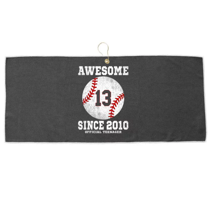 13th Birthday Baseball Player 13 Years Old O.fficial Teenager Large Microfiber Waffle Golf Towel