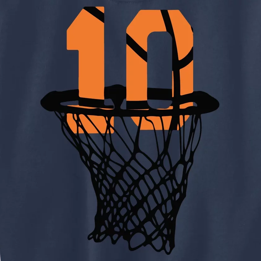 10th Birthday Basketball, 10th Birthday, Basketball , Basketball Player Kids Sweatshirt