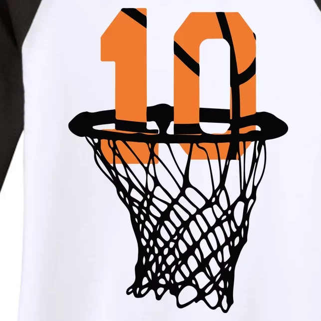 10th Birthday Basketball, 10th Birthday, Basketball , Basketball Player Women's Tri-Blend 3/4-Sleeve Raglan Shirt